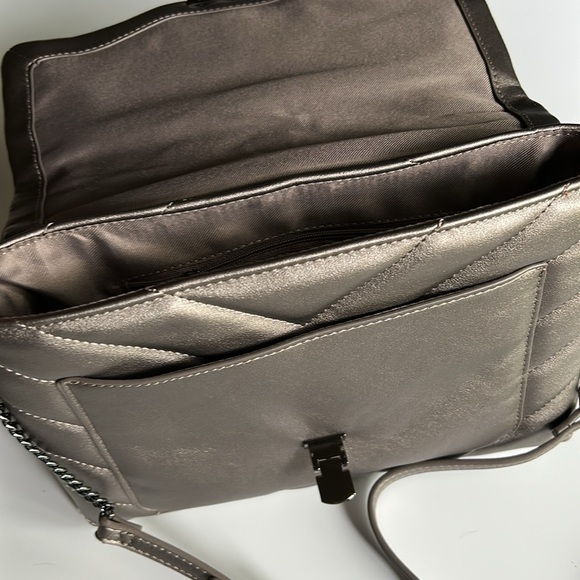 A New Day Quilted Boxy Crossbody Bag - Metallic Gray - Picture 7 of 14